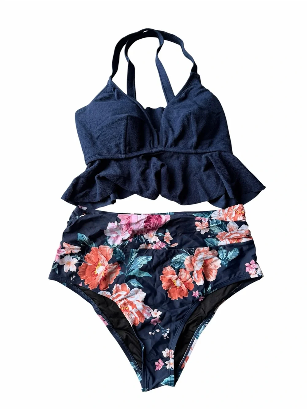 Women's NEW Cupshe Ruffled V-Neck Takini Size OX #260233